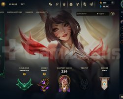 Ahri ve Sett kostümlü zümrüt 3 hesap