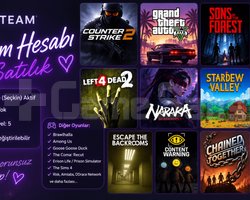 Steam Hesabı | CS2 Prime | VAC Yok | GTA V + Sons