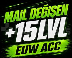 EUW +15 LVL + OTO TESLİM + MAİL DEĞİŞEN HESAPLAR