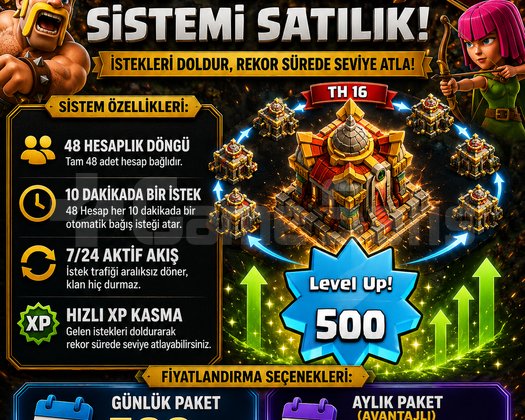 500 LEVEL GARANTİ BAĞIŞ XP KLANI SİZE ÖZEL