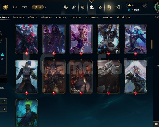 335 LEVEL / 113 SKİN / FUL HERO +MAİL +15K SATIŞ