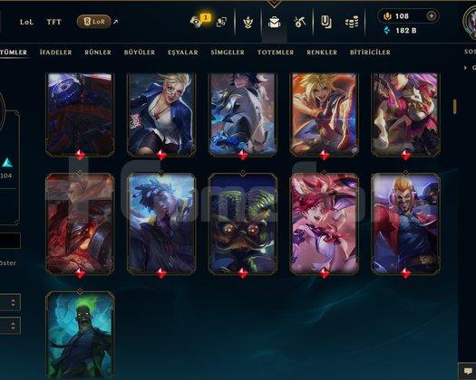729 LEVEL / 214 SKİN / FUL HERO +MAİL +15K SATIŞ