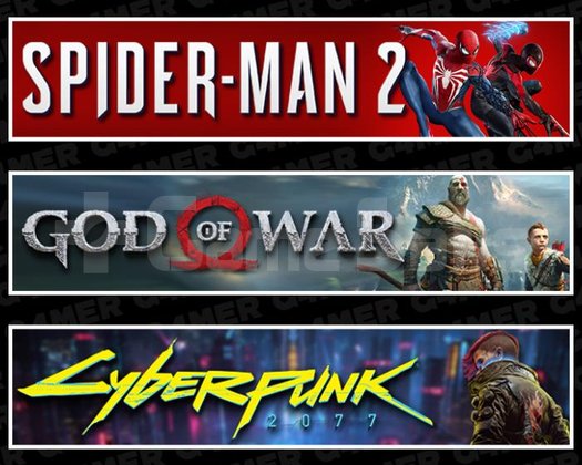 Spider-Man 2 +God Of War +Cyberpunk 2077
