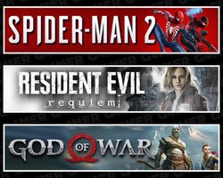 Spider-Man 2 +RE Requiem +God Of War