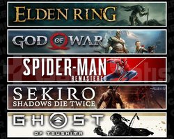 Elden +GOW +Spider 1 +Sekiro +Tsushima