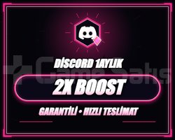 2 ADET 1 AYLIK DİSCORD SERVER BOOST !