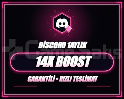 14 ADET 1 AYLIK DİSCORD SERVER BOOST !