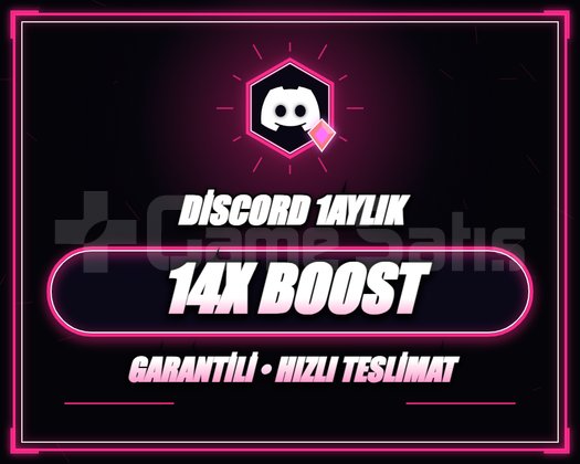 14 ADET 1 AYLIK DİSCORD SERVER BOOST !