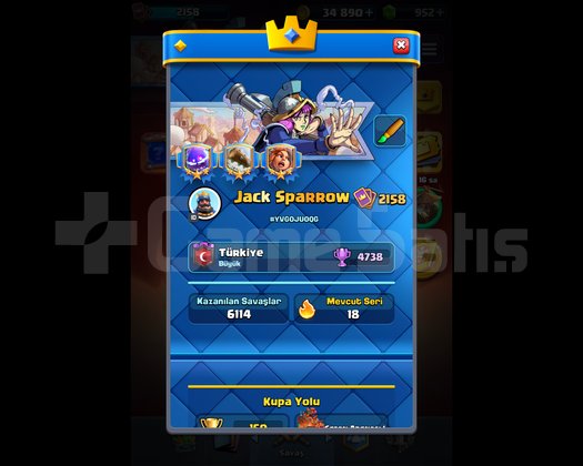 Clash Royale Brawl Stars ve Clash of Clans hesabı