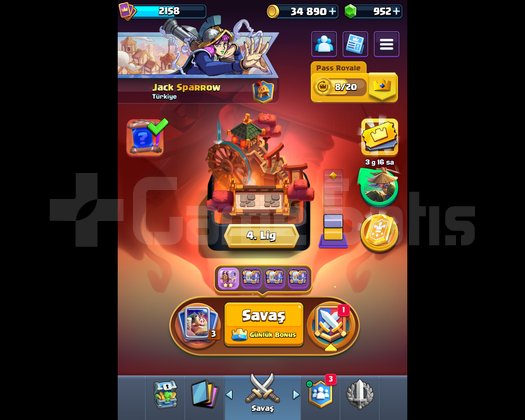 Clash Royale Brawl Stars ve Clash of Clans hesabı