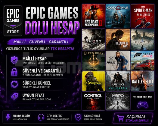 Epic Games Dolu Hesap