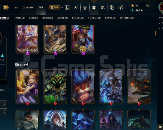 1144 LEVEL / 320 SKİN / FUL HERO +MAİL +15K SATIŞ