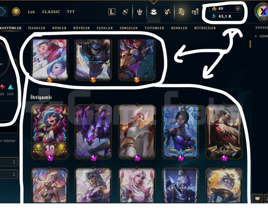 720 LEVEL / 365 SKİN / FUL HERO +MAİL +15K SATIŞ