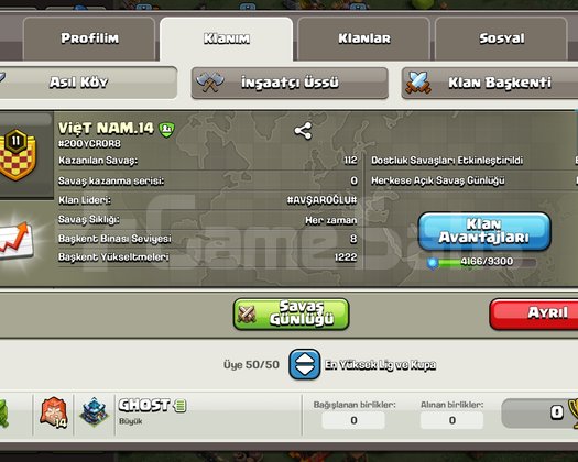 11Level klan satılık 8lvl başkent uyguna
