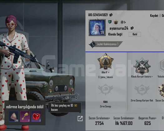 Pijama setli TEK BAĞ !! ALTIN V + 2x ID KARTI ++