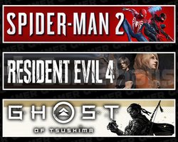 Spider-Man 2 +Resident Evil 4 +Ghost Of Tsushima