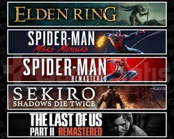 Elden +Miles +Spider 1 +Sekiro +TLOU2