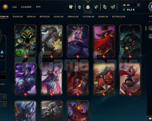 EUW / 251 LEVEL / PLAT ELO / HANDMADE / 233 SKIN