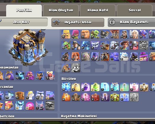 CLASH OF CLANS EMEK HESABI
