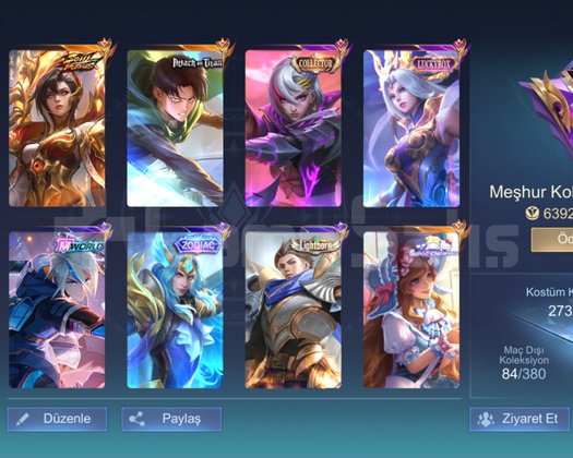 Emek Verilmiş MLBB Hesabı | 273 Skin