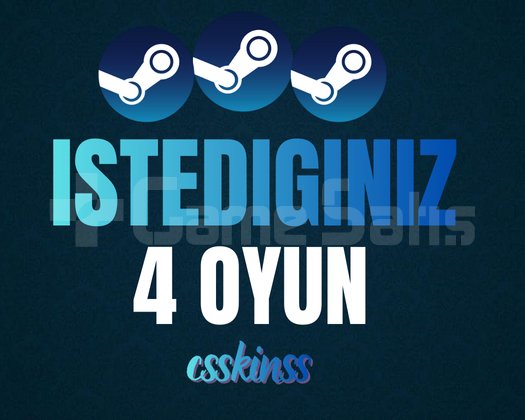 İstediğiniz 4 Oyun + Garanti