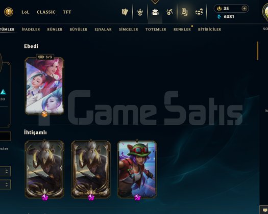 145 LVL 95 SKİN 104 ŞAMPİYON MAİL DEĞİŞEN