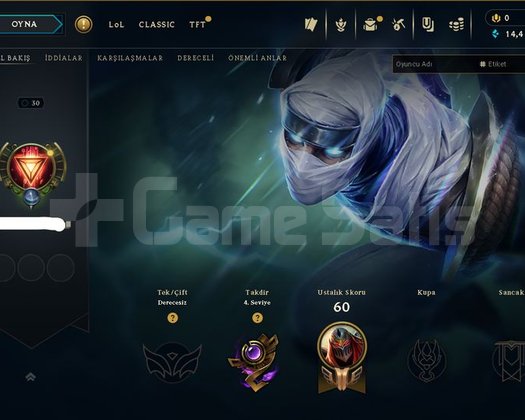 UNRANKED DERECELİ HAZIR FRESH ACC HANMADE 3 SKİN
