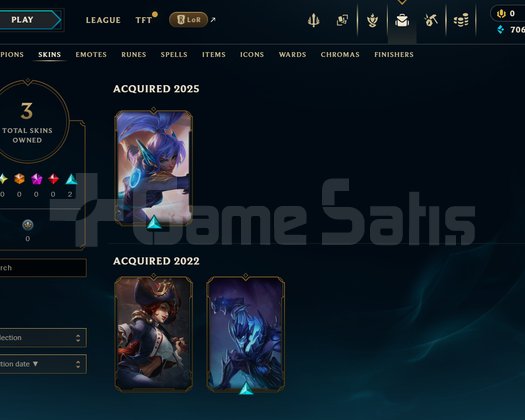 TR Unranked | 3 Kostüm - 23 Hero | LoL Hesap