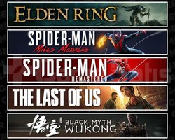 Elden +Miles +Spider 1 +TLOU1 +Wukong
