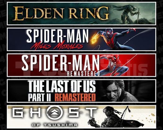 Elden +Miles +Spider 1 +TLOU2 +Tsushima