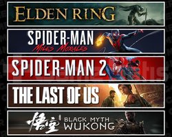 Elden +Miles +Spider 2 +TLOU1 +Wukong