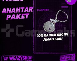 10X RAIDER GECIDI ANAHTARI hatch key/raıder key