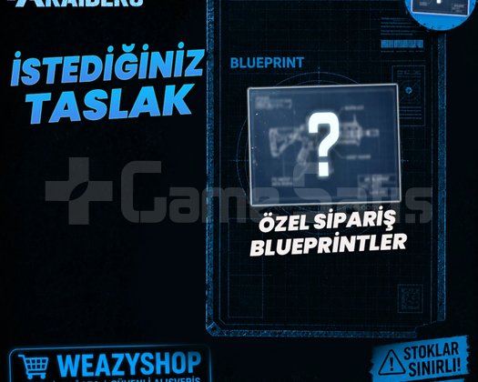 İSTEDİĞİNİZ BLUEPRİNT TASLAK VERİLİR
