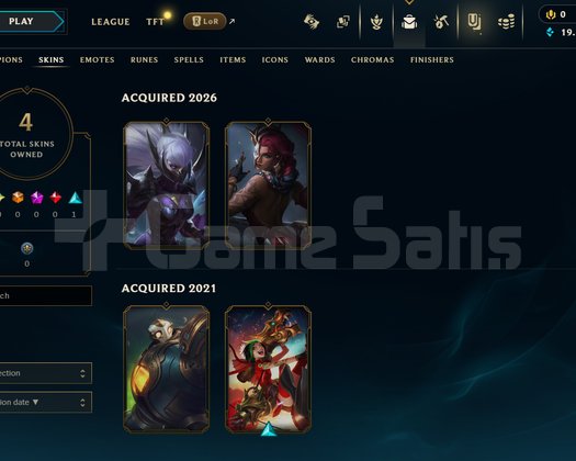 TR Unranked | 4 Kostüm - 19K Mö | LoL Hesap