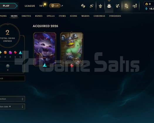 TR Unranked | 2 Kostüm - 18K Mö | LoL Hesap