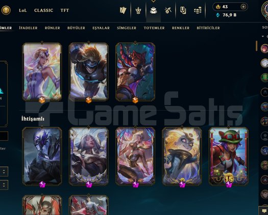 Lol 177 Skinli 245 Lvl Plat Hesap