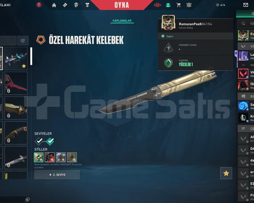 Yüce 2 4 vandal 3 bıçaklı hesap