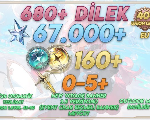 EU UL45+ | 680+ Wish 67000+ Astrite 160+ Tides