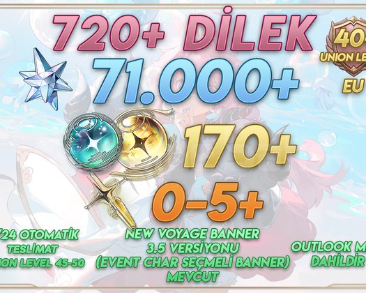 EU UL45+ | 720+ Wish 71000+ Astrite + 170 Tides