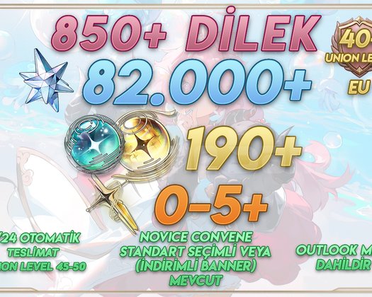 EU UL45+ | 850+ Wish 82000+ Astrite + 190 Tides
