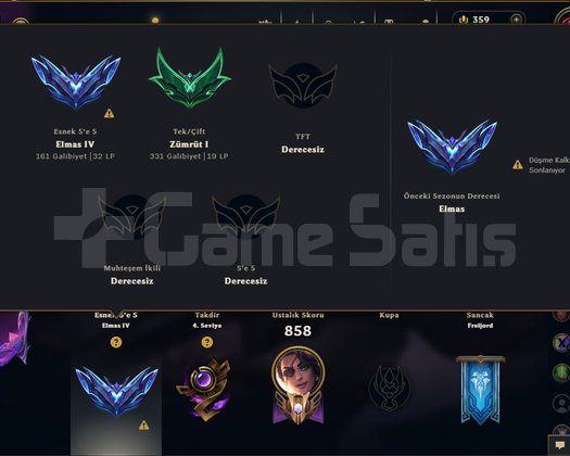100K DEĞERİNDE LOL HESAP