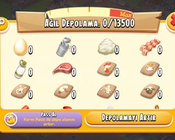 Hayday 13500 ağıllı boş depo hesap KELEPİR!!!