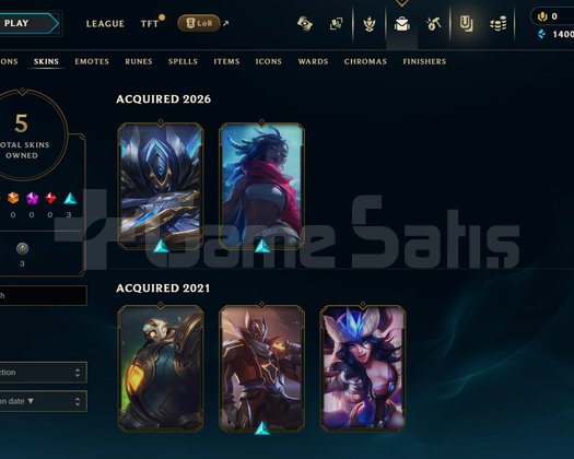 TR Unranked | 5 Kostüm - 31 Hero | LoL Hesap
