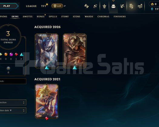 TR Unranked | 2 Kostüm - 33 Hero | LoL Hesap