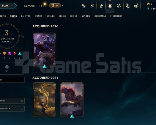 TR Unranked | 3 Kostüm - 22 Hero | LoL Hesap