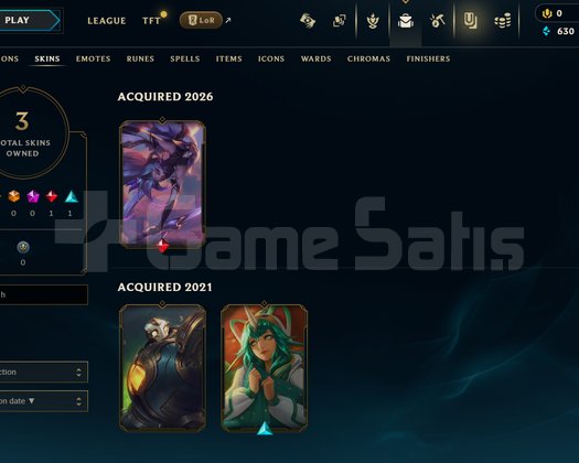 TR Unranked | 3 Kostüm - 30 Hero | LoL Hesap