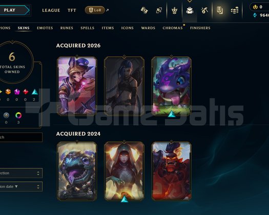 EUW Unranked | 6 Kostüm - 61 Hero | LoL Hesap