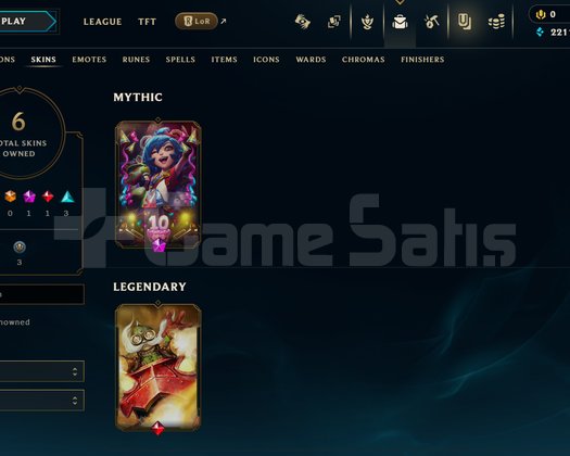 EUW Unranked | 6 Kostüm - 56 Hero | LoL Hesap