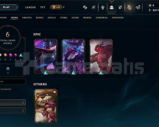 EUW Unranked | 6 Kostüm - 56 Hero | LoL Hesap