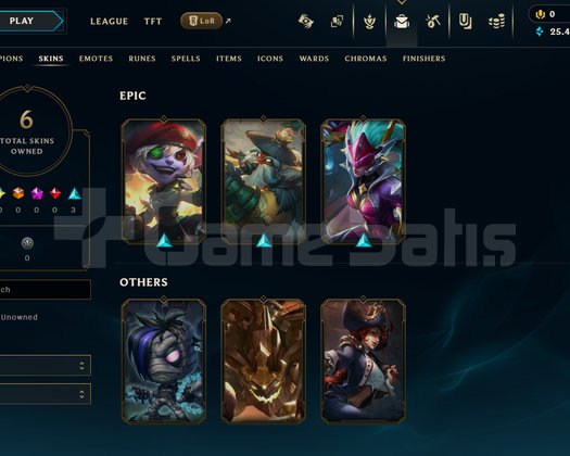 EUW Unranked | 6 Kostüm - 25K Mö | LoL Hesap